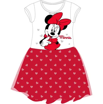 Dívčí šaty Minnie Mouse - licence Dívčí šaty - Minnie Mouse 5223C771CTN, bílá/červená Barva: Bílá, Velikost: 110