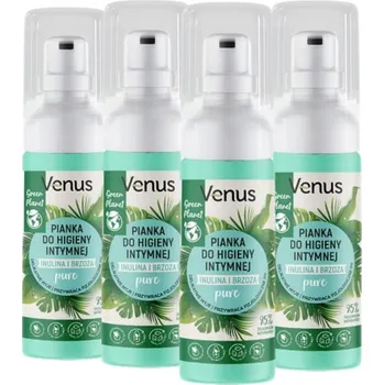 Intimní hygienický prostředek Venus Pure Jemná pěna pro intimní hygienu Iluina a Bříza 150 Ml x4