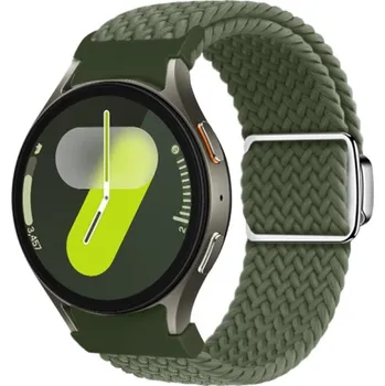 VSECHNONAMOBIL 87427 BRAIDED Nylonový řemínek pro Samsung Galaxy Watch 7 (40 / 44 mm) DARK OLIVE