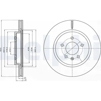 Brzdový kotouč Brzdový kotouč DELPHI BG4388C