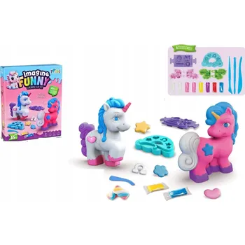 Modelovací hmota Plastelína koně jednorožec modelovací hmota 2 ks