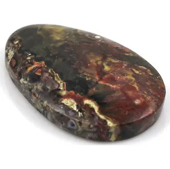 Drahý kámen Dřevitý achát s mědí 3cm – 1 ks