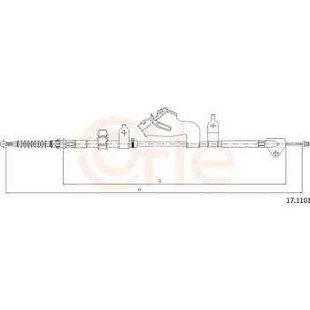 Auto-moto Lanovod parkovací brzdy COFLE 92.17.1101