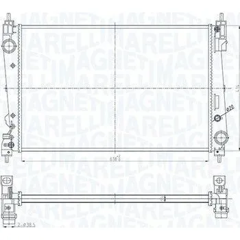Motor automobilu Chladič, chlazení motoru MAGNETI MARELLI 350213184300