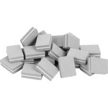 Mini brusný bloček, mini leštička na nehty 100/180 50 Ks KMF ŠEDÝ