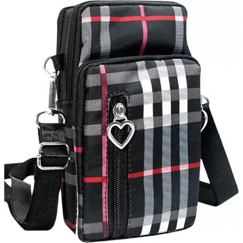 Taštička na telefon RO71 (Dámská malá taštička na mobilní telefon a doklady, 4x přihrádka na zip)