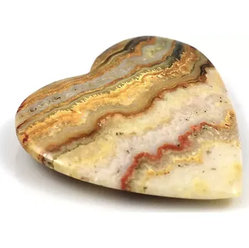 Drahý kámen Achát pruhovaný srdce č. 1