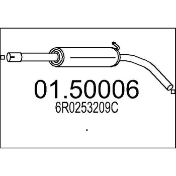 Tlumič výfuku Střední tlumič výfuku MTS 01.50006