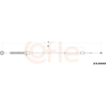 Tažné lanko, ruční převodovka COFLE 92.2CB.BW001