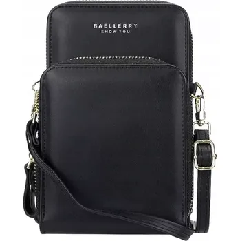 Kabelka Kabelka na telefon RO97B (Dámská černá kabelka na telefon, doklady, kreditní karty)