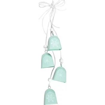 Vánoční dekorace UNIPAP závěs zvonky zelené 3,5cm, délka 37cm 8886157 183068