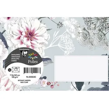 Obálka Barevné obálky - Květinové - 114x162 mm - 120 g/m² - 20 Kusů - Jasná obloha