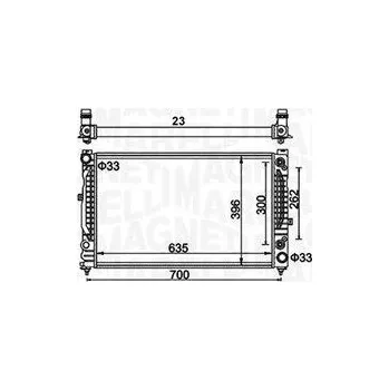 Chladič motoru Chladič, chlazení motoru MAGNETI MARELLI 350213185500