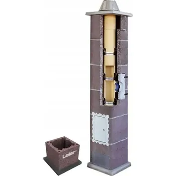 Komín Keramický komín systém Leier Turbo 6m průměr 200 kompletní komínová sada pro plyn a olej