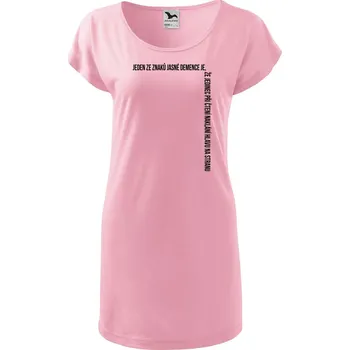 Dámské tričko DOBRÝ TRIKO Dámské tričko/šaty Demence Velikost: M, Barva: Růžová