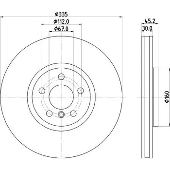 Brzdový kotouč Brzdový kotouč HELLA 8DD 355 133-111