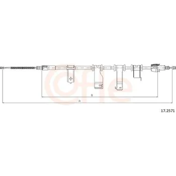 Lanko parkovací brzdy Lanovod parkovací brzdy COFLE 92.17.2571