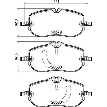 Brzdová destička Sada brzdových destiček, kotoučová brzda HELLA 8DB 355 044-391