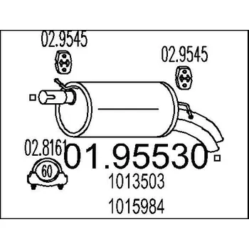 Tlumič výfuku Koncový tlumič výfuku MTS 01.95530