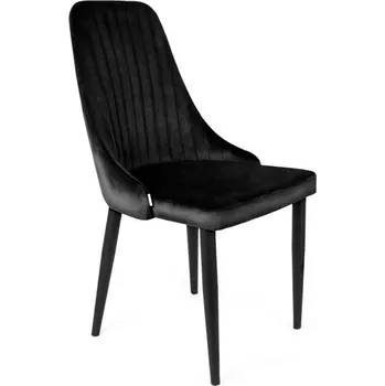 Jídelní židle Židle LOUIS sametová černá ALL 947838