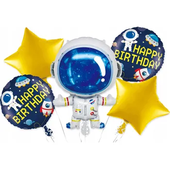 Balónek SADA fóliových balónky KOSMONAUT Narozeniny, Oslava 1. roku
