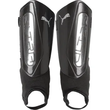 Chránič nohou Fotbalové chrániče Puma ULTRA LIGHT ANKLE XL Černá, Stříbrná