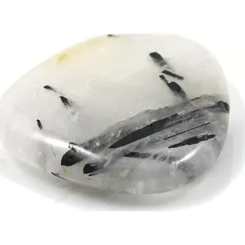 Drahý kámen Křišťál s turmalínem – placka č. 2