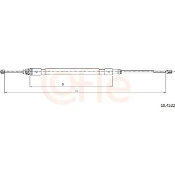 Lanko parkovací brzdy Lanovod parkovací brzdy COFLE 92.10.4522