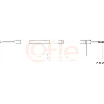 Lanko parkovací brzdy Lanovod parkovací brzdy COFLE 92.10.9890
