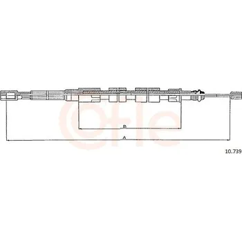 Lanko parkovací brzdy Lanovod parkovací brzdy COFLE 92.10.739