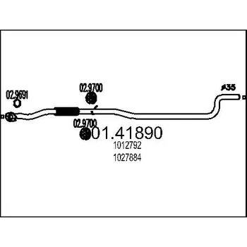 Výfuková trubka Výfuková trubka MTS 01.41890