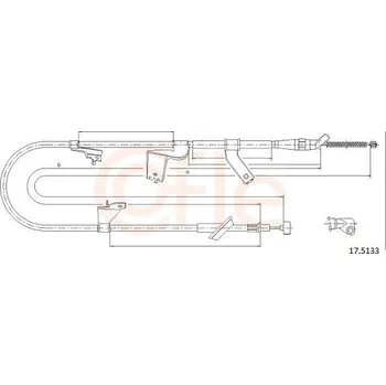 Lanko parkovací brzdy Tazne lanko, parkovaci brzda, 17.5133