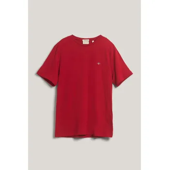 Pánské tričko TRIČKO GANT REG SHIELD SS T-SHIRT RUBY RED
