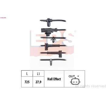 Přislušenství brzdového systému Snímač, počet otáček kol EPS 1.960.095