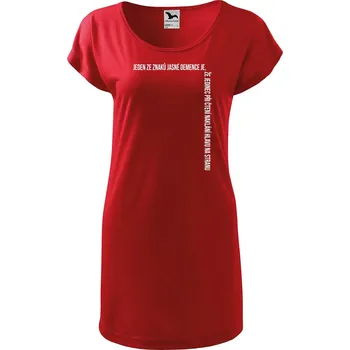 Dámské tričko DOBRÝ TRIKO Dámské tričko/šaty Demence Velikost: S, Barva: Červená