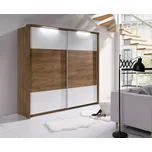 Maridex Šatní skříň Latika s osvětlením Zvolte barevné provedení: dub burgundzki, bílá lesk