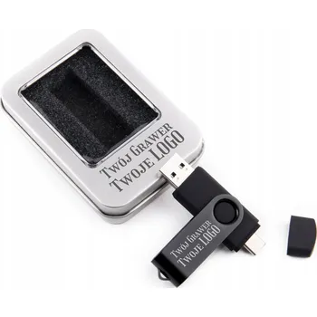USB flash disk Flash disk 32 GB 2.0 USB-C TYP C BÍLÝ S KRABIČKOU + GRAVÍROVÁNÍ LOGA DÁREK