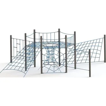 Doplněk pro dětské hřiště Playground System Herní prvek z nerezu Velká lanová prolézačka