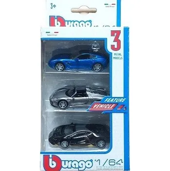 BBURAGO AUTÍČKA 1/64 3-PACK 590303