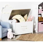 Atmosphera Dětská dřevěná truhla na hračky zlatá Star