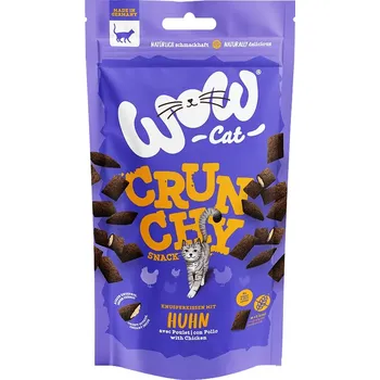 Krmivo pro kočku WOW Cat plněné polštářky Crunchy s kuřecím 60g