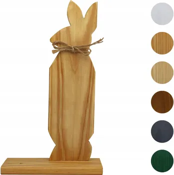 Obraz Velikonoční dekorace Zajíček dřevěný Figurka, DIY Přírodní 30 cm výška.