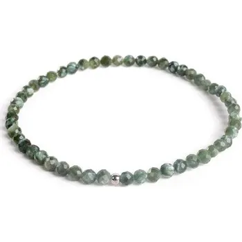 Náramek 7AE Minerální náramek přírodní Serafinit a stříbro AG925 - AN527-18