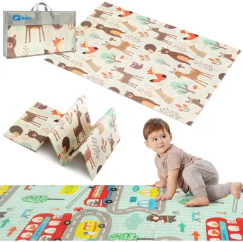 Humbi oboustranně skládací vzdělávací podložka vyrobená z pěny XPE 120x180 Forest Uliczki