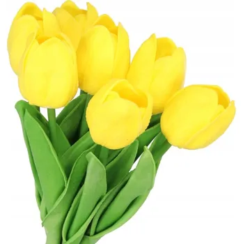 umělá květina Umělé tulipány Deko 7 kusů žluté 34 cm