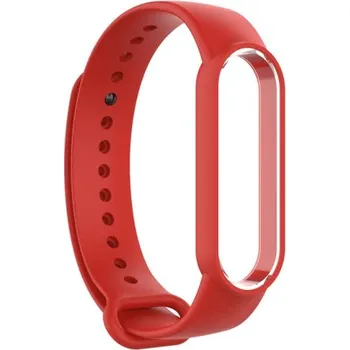 Příslušenství k fitness náramku Xiaomi Základní silikonový náhradní náramek pro Mi Band 5/6/7 Barva: červená MBS5-CERV