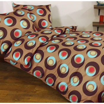 Povlečení Povlečení Credo Brown Bavlněný satén 1ks 140x220 cm plus 1ks 70x90 cm