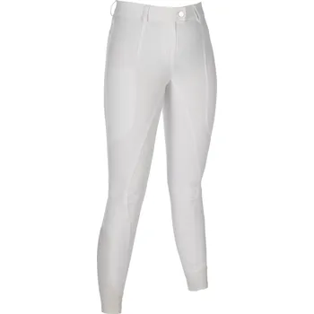 Jezdecké kalhoty Jezdecké rajtky HKM Amalfi - se silikonovým sedem, bílá, Dámské - 36