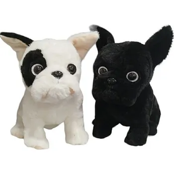 plyšák Plyšový Bull-Dog 35 cm Černá/Bílá