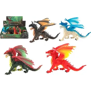 Figurka Teddies Drak plastový 20 x 14 x 22 cm barevný